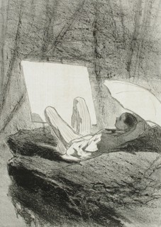 En Ardenne, 1857. Creator: Félicien Rops.