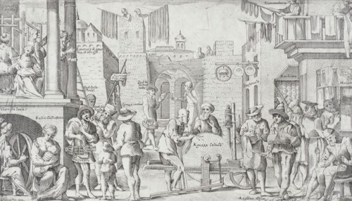 Trades Practiced in Bologna, c1640. Creators: Francesco Curti, Agostino Parisini.