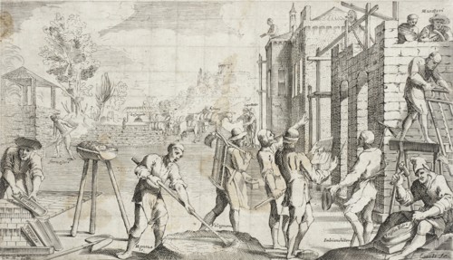 Trades Practiced in Bologna, c1640. Creators: Francesco Curti, Agostino Parisini.