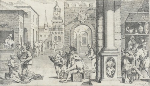 Trades Practiced in Bologna, c1640. Creators: Francesco Curti, Agostino Parisini.