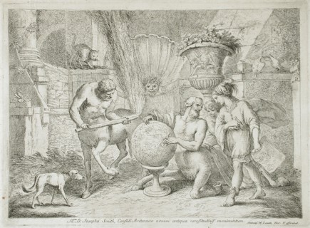 The Centaur Chiron Teaching Geography to the Young Achilles, 1759. Creator: Gaetano Gherardo Zompini.