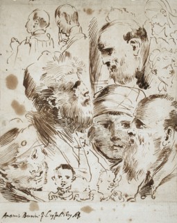 Study of Heads, 1679. Creator: Giovanni Antonio Burrini.