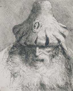 Old Man with Conical Hat, c1757. Creator: Giovanni Domenico Tiepolo.