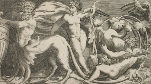 Ornamental Frieze, Early 1530s. Creator: Giulio Bonasone.