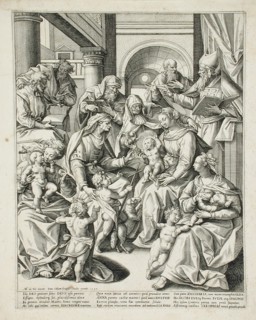 The Three Marys with their Children, 1590. Creator: Hans Collaert the Younger.