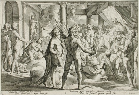 Phaeton Asking for the Chariot, published 1590. Creator: Hendrik Goltzius.