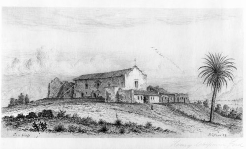Mission San Diego, Published in 1883. Creator: Henry Chapman Ford.