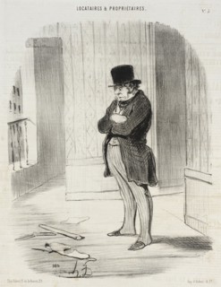 Déménagé !... et pour me payer trois termes... il me laisse..., 1847. Creator: Honore Daumier.