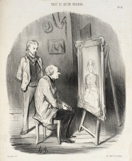 Oui c'est bien feu ma femme!...seulement je trouve que vous l'avez trop flattée!..., 1847. Creator: Honore Daumier.