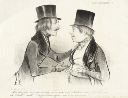 Mon cher faites moi...le plaisir de me prêter 15 frs..., 1838. Creator: Honore Daumier.