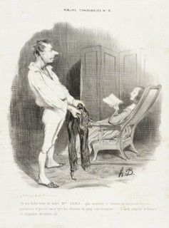 Je me fiche bien de vôtre Mme. Sand..., 1839. Creator: Honore Daumier.