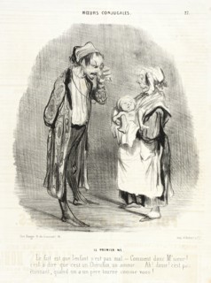 Le Premier Né, 1840. Creator: Honore Daumier.