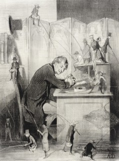 La Pêche, 1843. Creator: Honore Daumier.