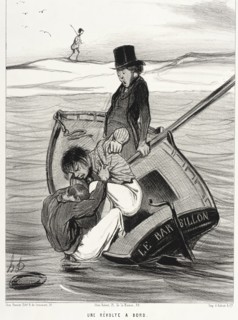 Une Révolte à Bord, 1843. Creator: Honore Daumier.