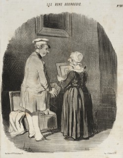 Tiens, ma femme, v'là mon portrait au Daguerreotype..., 1846. Creator: Honore Daumier.