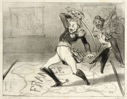 L'Empereur Nicolas travaillant dans son cabinet, 1850. Creator: Honore Daumier.