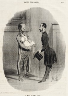 Le Mari du bas-bleu..., 1842. Creator: Honore Daumier.