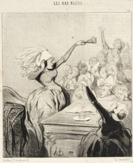 La Présidente criant à tue-tête: 'Mesdames!...', 1844.  Creator: Honore Daumier.