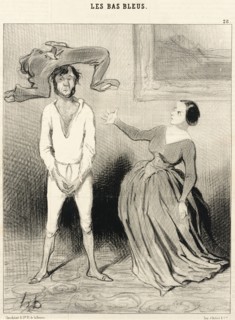 Une femme comme moi...remettre un bouton?..., 1844. Creator: Honore Daumier.