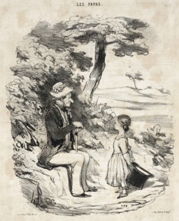 Quand on a un père farceur, 1848. Creator: Honore Daumier.