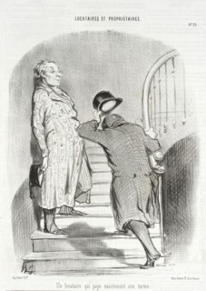 Un locataire qui paye exactement son terme, 1847. Creator: Honore Daumier.
