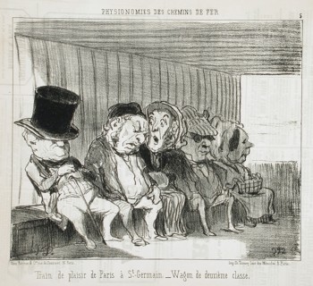Train de plaisir de Paris à St-Germain..., 1852. Creator: Honore Daumier.