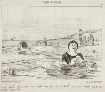 C'est bien ici qu'il m'avait..., 1853. Creator: Honore Daumier.