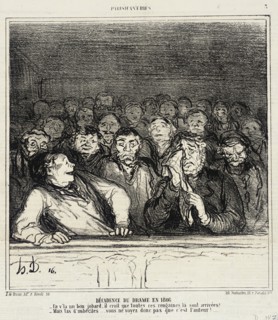 Décadence du drame en 1866, 1866. Creator: Honore Daumier.