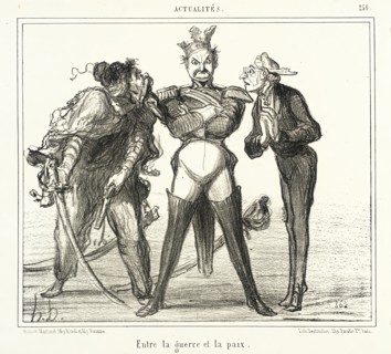 Entre la guerre et la paix, 1855. Creator: Honore Daumier.