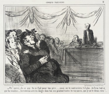 Oh! merci, de ce que tu as fait pour ton père..., 1856. Creator: Honore Daumier.
