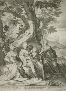 Faith, Hope, and Charity, 1590. Creator: Jacob Matham.