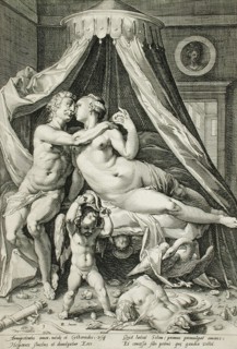 Mars and Venus, c1590. Creator: Jacob Matham.
