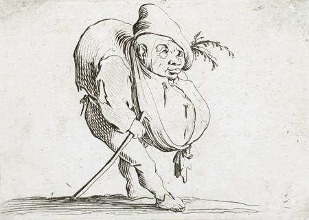 A Hunchback with a Cane, 1616. Creator: Jacques Callot.