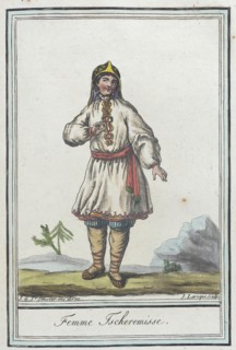 Costumes de Différents Pays, 'Femme Ischeremisse', c1797. Creators: Jacques Grasset de Saint-Sauveur, LF Labrousse.