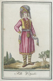 Costumes de Différents Pays, 'Fille Wotÿake', c1797. Creators: Jacques Grasset de Saint-Sauveur, LF Labrousse.