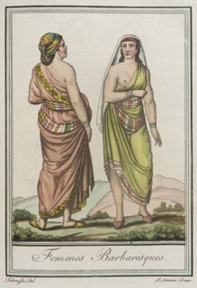 Costumes de Différents Pays, 'Femmes Barbaresques', c1797. Creators: Jacques Grasset de Saint-Sauveur, LF Labrousse.