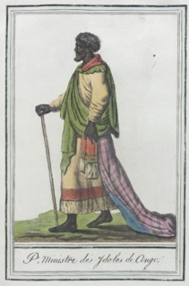 Costumes de Différents Pays, 'Pr. Ministre des Ydoles de Congo', c1797. Creators: Jacques Grasset de Saint-Sauveur, LF Labrousse.