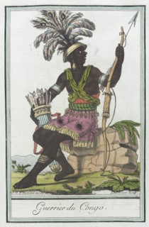 Costumes de Différents Pays, 'Guerrier du Congo', c1797. Creators: Jacques Grasset de Saint-Sauveur, LF Labrousse.