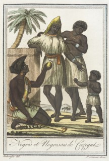 Costumes de Différents Pays, 'Negres et Negresses de Cazegul', c1797. Creators: Jacques Grasset de Saint-Sauveur, LF Labrousse.