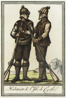 Costumes de Différent Pays, 'Habitants de l'Isle de Corse', c1797. Creators: Jacques Grasset de Saint-Sauveur, LF Labrousse.