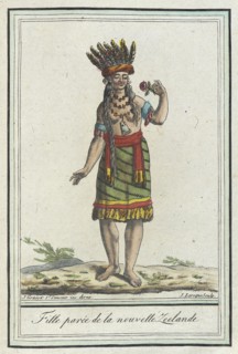 Costumes de Différents Pays, 'Fille Parée de la Nouvelle Zeelande', c1797. Creators: Jacques Grasset de Saint-Sauveur, LF Labrousse.