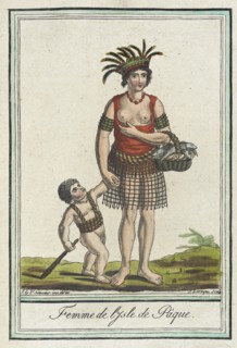 Costumes de Différents Pays, 'Femme de l'Isle de Pâque', c1797. Creators: Jacques Grasset de Saint-Sauveur, LF Labrousse.