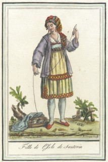 Costumes de Différents Pays, 'Fille de l'Isle de Santorin', c1797. Creators: Jacques Grasset de Saint-Sauveur, LF Labrousse.