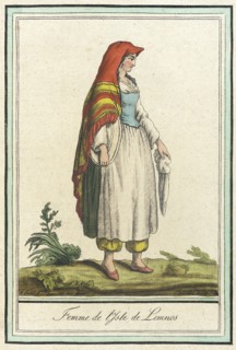 Costumes de Différents Pays, 'Femme de l'Isle de Lemnos', c1797. Creators: Jacques Grasset de Saint-Sauveur, LF Labrousse.