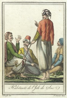 Costumes de Différents Pays, 'Habitants de l'Isle de Scio', c1797. Creators: Jacques Grasset de Saint-Sauveur, LF Labrousse.