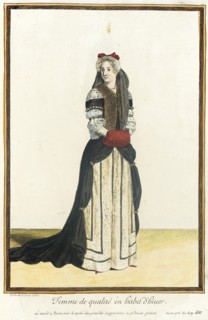 Recueil des modes de la cour de France, 'Femme de Qualité en Habit d'Hiuer', 1683. Creator: Jean de Dieu.