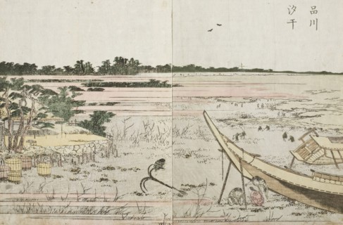Shinagawa, c1802. Creator: Hokusai.