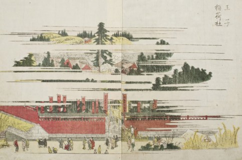Inari Shrine at Oji, c1802. Creator: Hokusai.