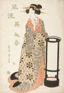 Woman by a Lantern, 1810s. Creator: Kikugawa Eizan.