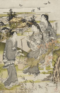 Noda no Tamagawa, c1787. Creator: Kubo Shunman.